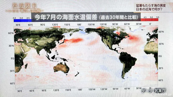 2024年7月は日本近海が世界で過去最も海水温が高かったようです