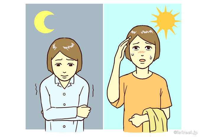 寒暖差のイメージ